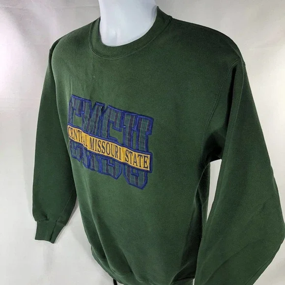 VINTAGE CENTRAL MISSOURI STATE UNIVERSITY SWEATSHIRT ADULT MEDIUM USA MADE CREW - Picture 7 of 13